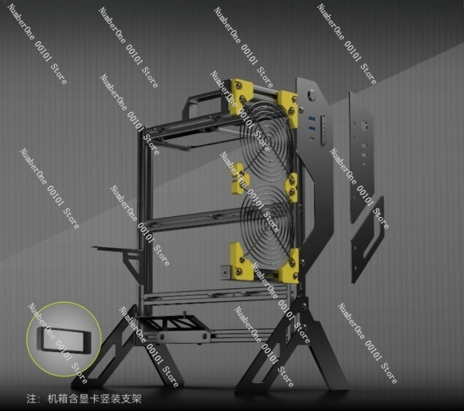 DIYオープンフレームアルミニウム製PCケース、水冷対応、A - Aluminum Open Frame Test Bench Water Cooling のレビューと価格